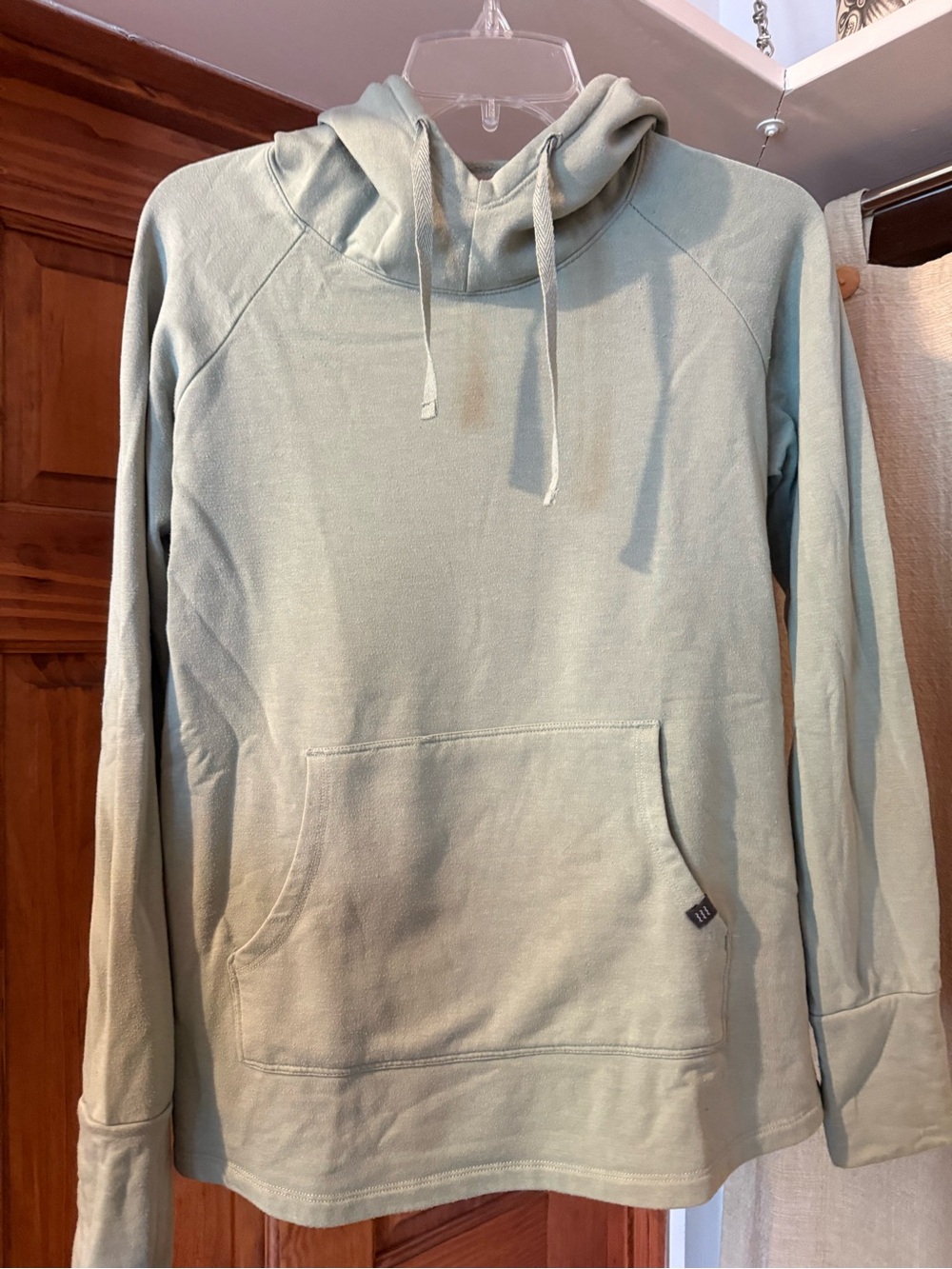 FreeFly Light Sage Green Women’s Pullover Fleece Hoodie Medium